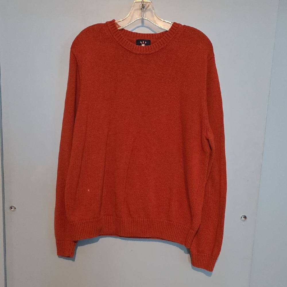 Men's Classic Rust Crewneck Sweater- Size L